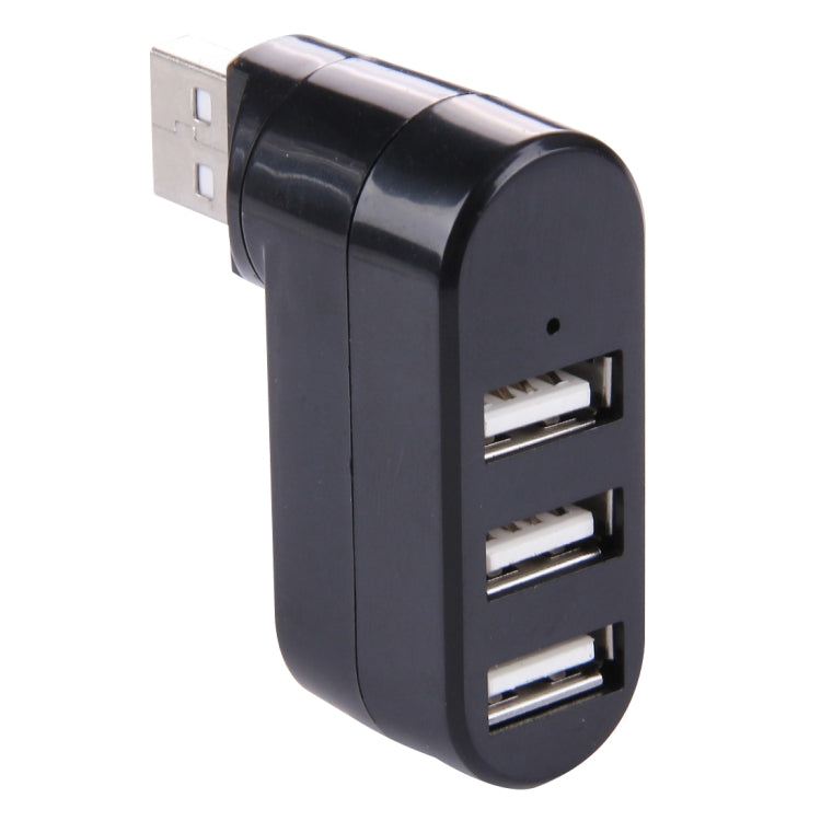 HUB USB محمول بثلاثة منافذ USB 2.0 مع رأس دوار 180 درجة