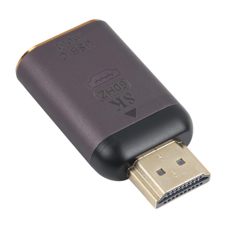 محول USB-C / Type-C أنثى إلى HDMI ذكر بدقة 8K 60Hz، Type-C أنثى إلى HDMI ذكر