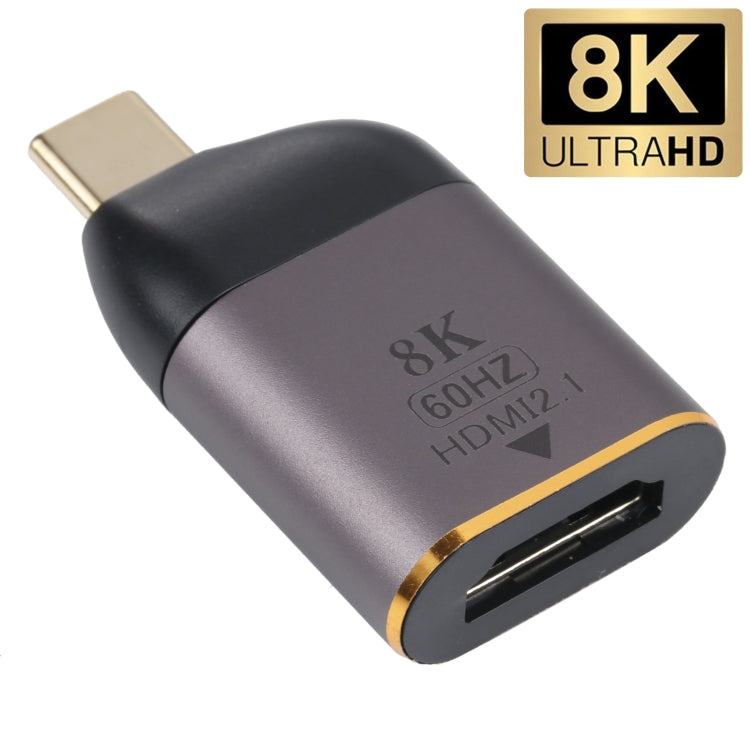 محول HDMI أنثى إلى USB-C / Type-C ذكر بدقة 8K 60Hz، HDMI أنثى إلى Type-C ذكر