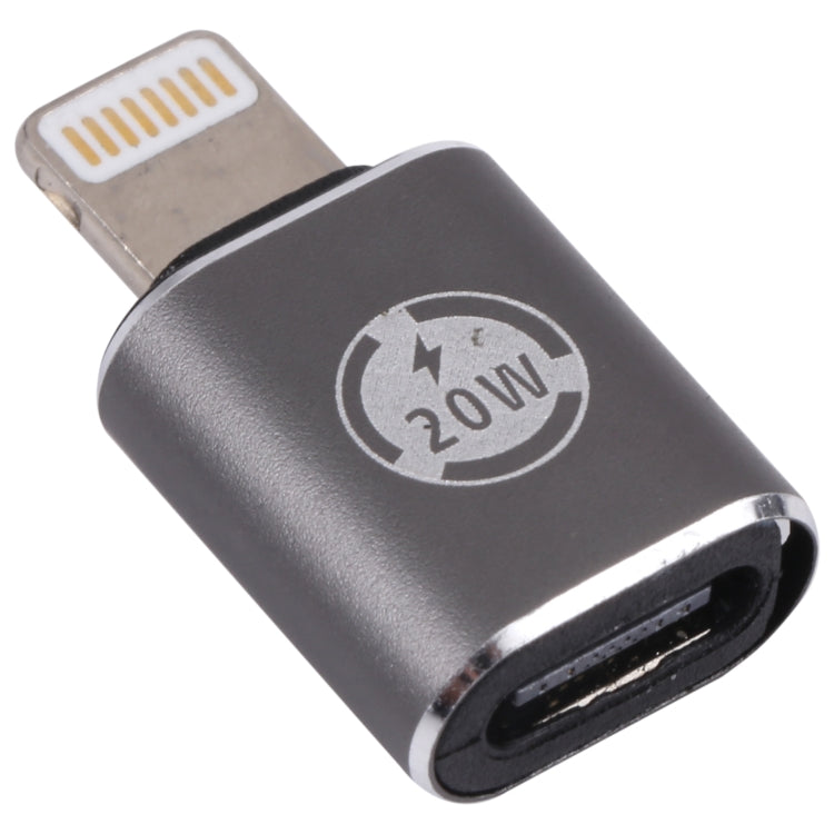 محول شحن 20 واط 8 دبابيس ذكر إلى USB-C / Type-C أنثى مستقيم، مستقيم