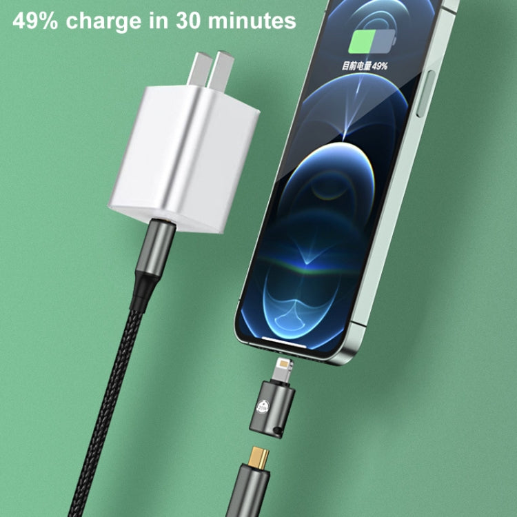 محول شحن 20 واط 8 دبابيس ذكر إلى USB-C / Type-C أنثى مستقيم، مستقيم