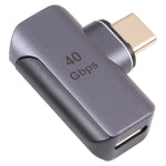 محول USB-C / Type-C ذكر إلى أنثى بزاوية بسرعة 40Gbps، Type-C 4.0 ذكر إلى أنثى بزاوية