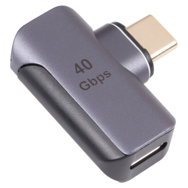 محول USB-C / Type-C ذكر إلى أنثى بزاوية بسرعة 40Gbps، Type-C 4.0 ذكر إلى أنثى بزاوية