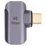 محول USB-C / Type-C ذكر إلى أنثى بزاوية بسرعة 40Gbps، Type-C 4.0 ذكر إلى أنثى بزاوية