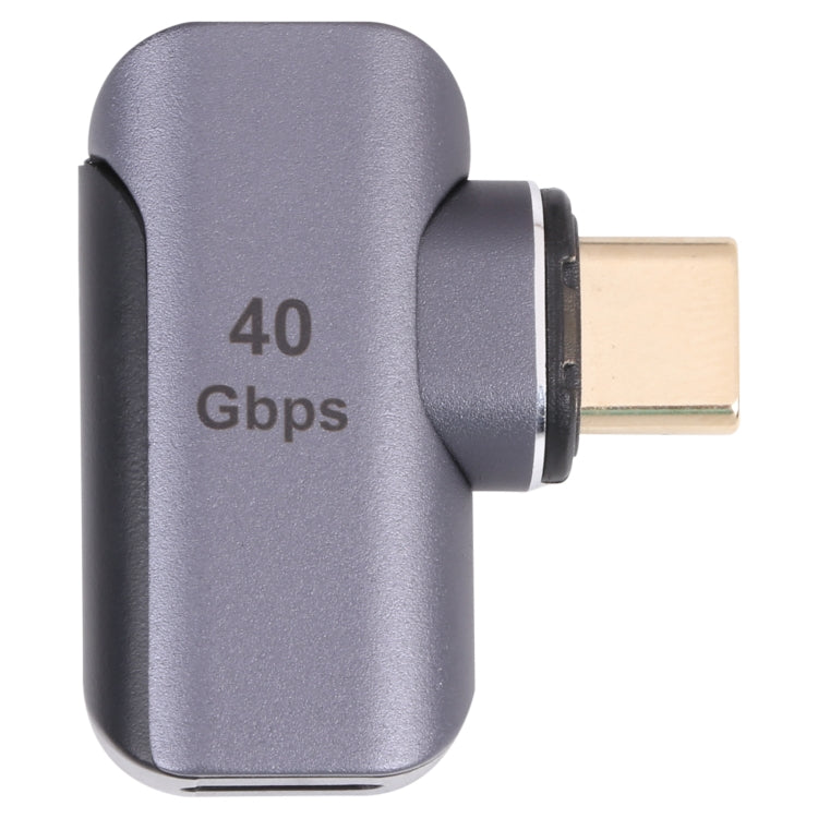 محول USB-C / Type-C ذكر إلى أنثى بزاوية بسرعة 40Gbps، Type-C 4.0 ذكر إلى أنثى بزاوية