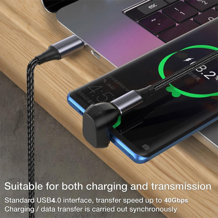 محول USB-C / Type-C 4.0 ذكر إلى أنثى بسرعة 40Gbps، Type-C 4.0 ذكر إلى أنثى مزدوج الزاوية