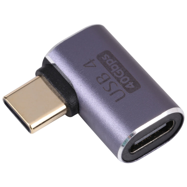 محول USB-C / Type-C ذكر إلى أنثى بزاوية بسرعة 40Gbps، Type-C 4.0 ذكر إلى أنثى بزاوية 1