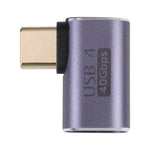 محول USB-C / Type-C ذكر إلى أنثى بزاوية بسرعة 40Gbps، Type-C 4.0 ذكر إلى أنثى بزاوية 1