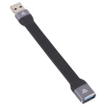 كابل شحن سريع مسطح ناعم USB ذكر إلى USB أنثى بسرعة 10Gbps لمزامنة البيانات، USB ذكر إلى USB أنثى