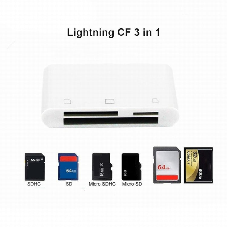 قارئ بطاقات 3 في 1 CF / TF / SD لأجهزة 8 دبابيس NK-1011، NK-1011
