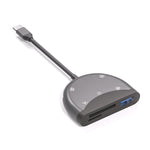 محول NK-3039 5 في 1 USB-C / Type-C ذكر إلى فتحة بطاقة TF / SD + 3 منافذ USB أنثى، NK-3039
