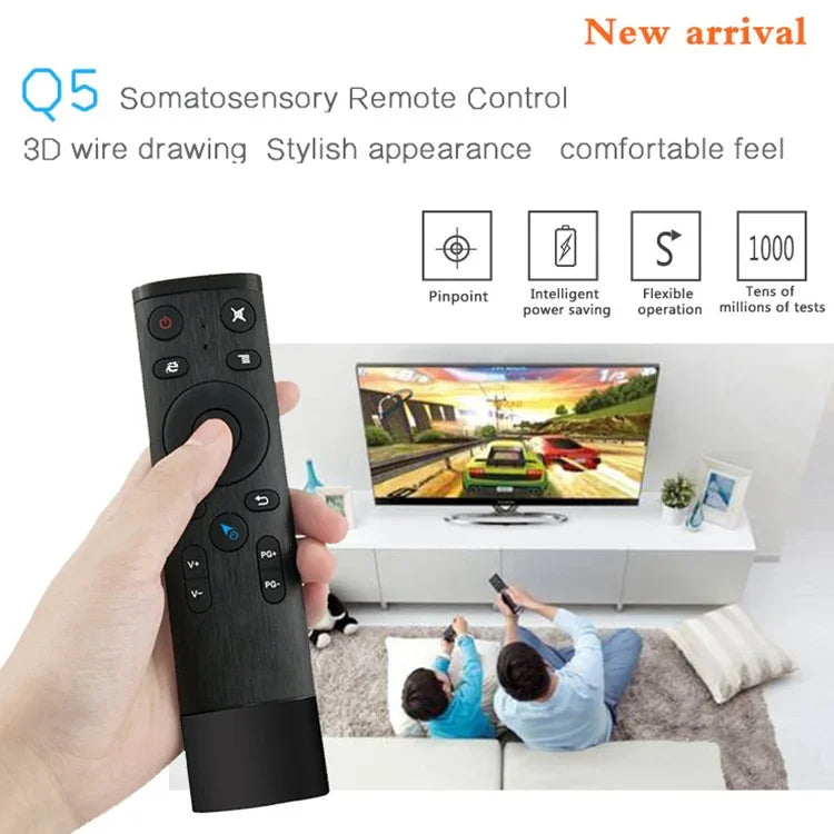 جهاز تحكم عن بعد USB 2.4G صوتي طائر بإصدار أجنبي Q5 مع جيروسكوب، يدعم صندوق الاستقبال / الكمبيوتر، جيروسكوب + صوت