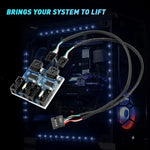 محول Rocketek HC427 USB2.0 HUB 9 دبابيس، لوحة دائرة مقسم واحد إلى أربعة