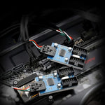 محول Rocketek HC427 USB2.0 HUB 9 دبابيس، لوحة دائرة مقسم واحد إلى أربعة