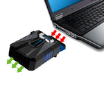 مروحة تبريد محمولة للابتوب Ice Troll 5 COOLCOLD، مبرد هواء قابل لتعديل السرعة، أداء عالي، تحكم USB 5V (أسود)، USB 5V (أبيض)