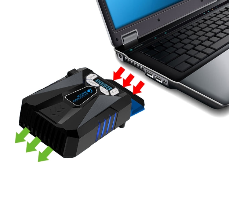 مروحة تبريد محمولة للابتوب Ice Troll 5 COOLCOLD، مبرد هواء قابل لتعديل السرعة، أداء عالي، تحكم USB 5V (أسود)، USB 5V (أبيض)