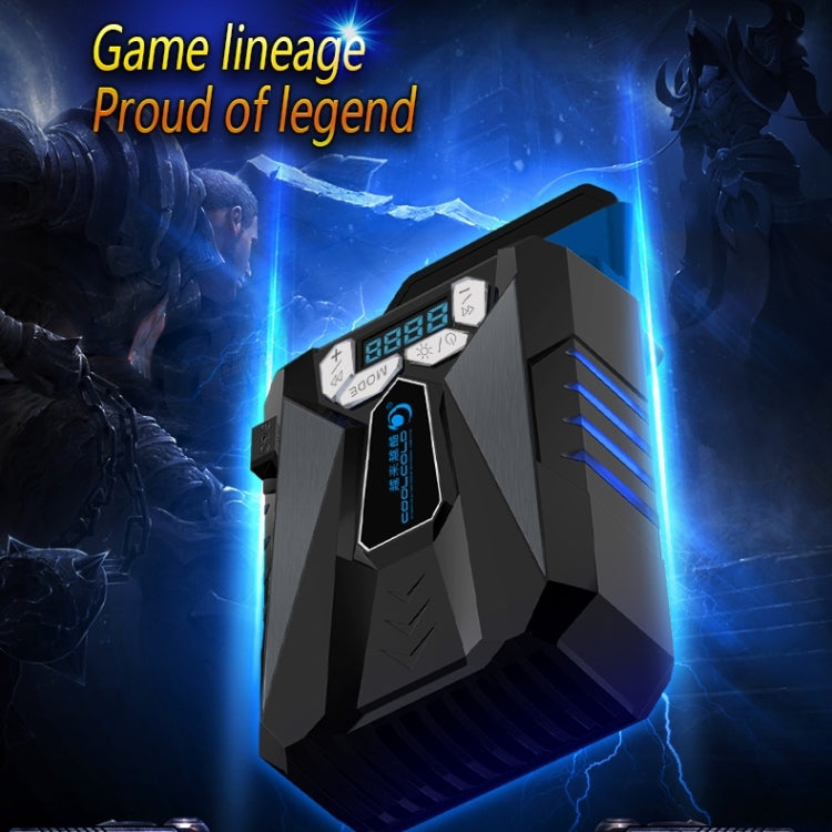مروحة تبريد محمولة للابتوب Ice Troll 5 COOLCOLD، مبرد هواء قابل لتعديل السرعة، أداء عالي، تحكم USB 5V (أسود)، USB 5V (أبيض)