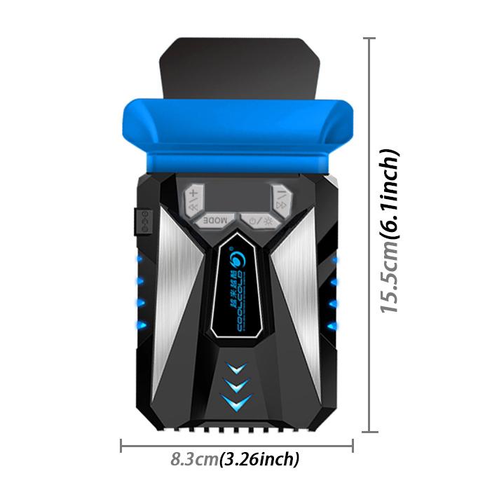 مروحة تبريد محمولة للابتوب Ice Troll 5 COOLCOLD، مبرد هواء قابل لتعديل السرعة، أداء عالي، تحكم AC 220V (أسود)