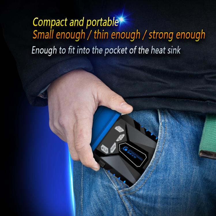 مروحة تبريد محمولة للابتوب Ice Troll 5 COOLCOLD، مبرد هواء قابل لتعديل السرعة، أداء عالي، تحكم AC 220V (أسود)