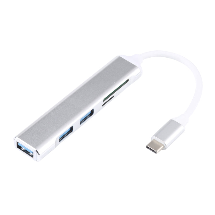 محطة إرساء متعددة الوظائف 5 في 1 USB-C / Type-C 3.1 إلى فتحة بطاقات SD / TF + 3 منافذ USB 3.0، USB-C / Type-C 3.1