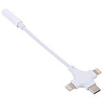 كابل محول صوت رقمي مزدوج 8 بن + USB-C/Type-C ذكر إلى 3.5 مم أنثى