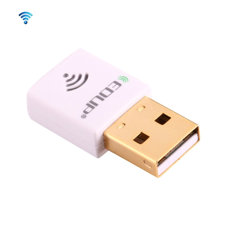 بطاقة شبكة واي فاي لاسلكية صغيرة EDUP EP-AC1619 USB بسرعة 600Mbps بتردد 2.4G / 5.8Ghz مزدوج النطاق 150M+433M للكمبيوتر المحمول / اللابتوب / الكمبيوتر، EP-AC1619 600Mbps (أبيض)، EP-AC1619 600Mbps (أسود)