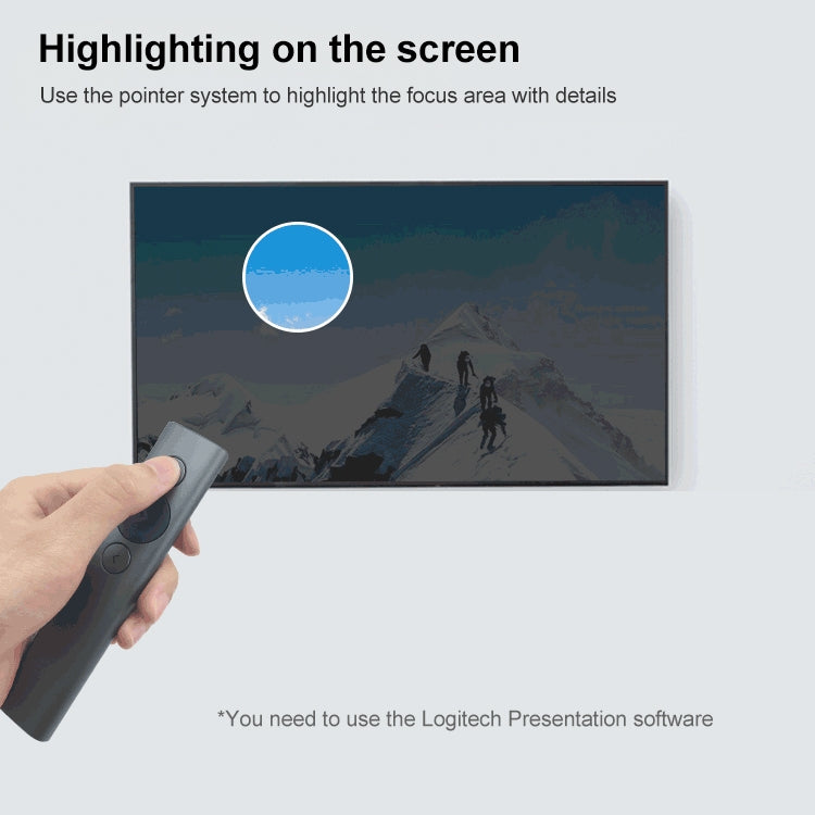 لوحة تحكم لاسلكية باوربوينت USB بتردد 2.4 جيجاهرتز من لوجيتك Spotlight، Spotlight (رمادي)، Spotlight (ذهبي)