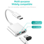 محول كاميرا S-211 2 في 1 USB-C / Type-C ذكر إلى Type-C + USB أنثى، S-211