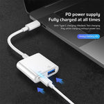 محول كاميرا S-211 2 في 1 USB-C / Type-C ذكر إلى Type-C + USB أنثى، S-211