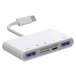 محول 5 في 1 USB-C ذكر إلى SD / TF / 2xUSB / Type-C أنثى، NK1032TC