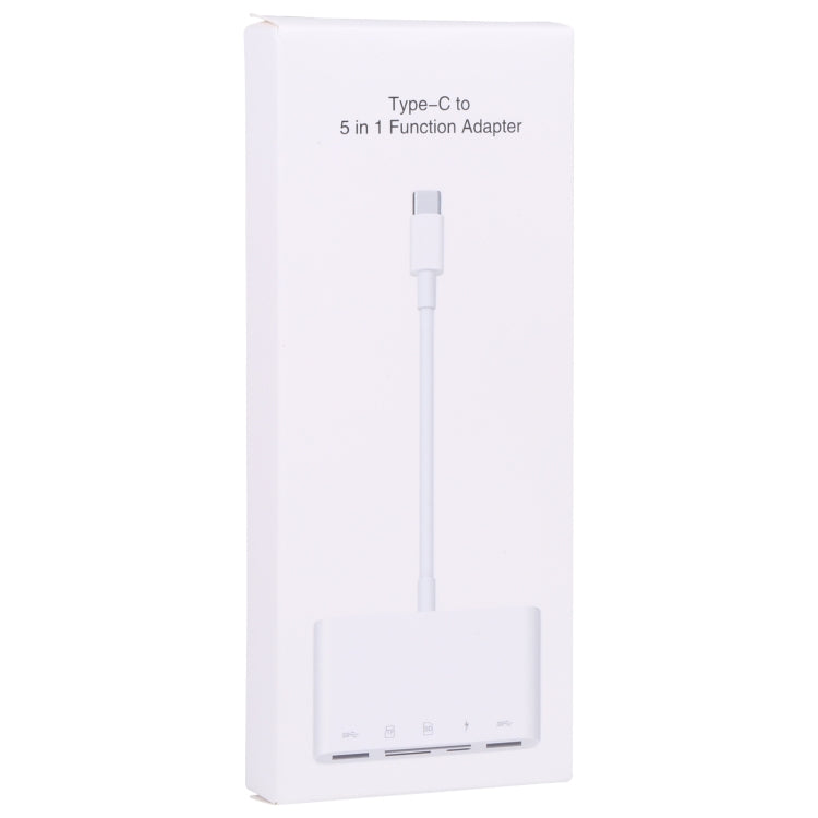 محول 5 في 1 USB-C ذكر إلى SD / TF / 2xUSB / Type-C أنثى، NK1032TC