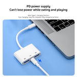 محول كاميرا S-202 3 في 1 USB-C / Type-C ذكر إلى Type-C + 2 × USB أنثى، S-202