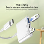 محول كاميرا S-202 3 في 1 USB-C / Type-C ذكر إلى Type-C + 2 × USB أنثى، S-202