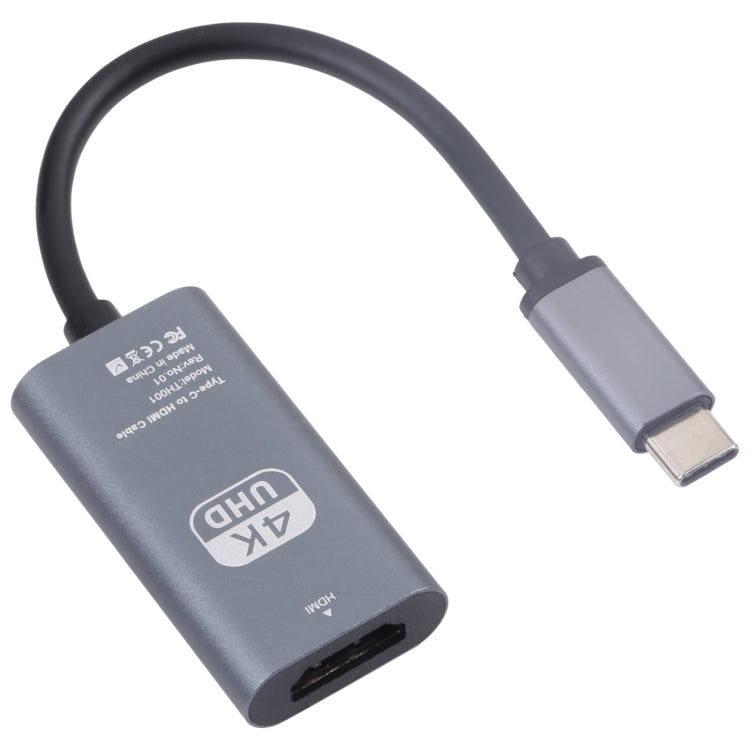 محول USB-C / Type-C ذكر إلى HDTV أنثى 4K UHD، TH001 (رمادي)، TH001 (أحمر)