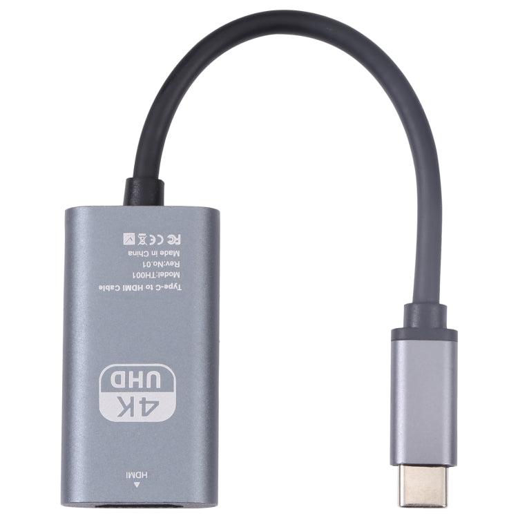 محول USB-C / Type-C ذكر إلى HDTV أنثى 4K UHD، TH001 (رمادي)، TH001 (أحمر)