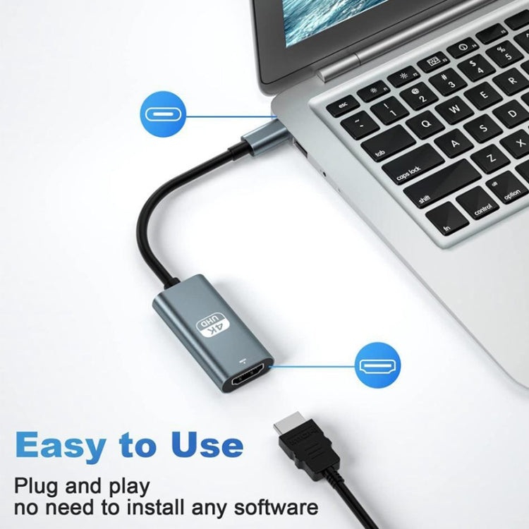محول USB-C / Type-C ذكر إلى HDTV أنثى 4K UHD، TH001 (رمادي)، TH001 (أحمر)