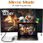 محول USB-C / Type-C ذكر إلى HDTV أنثى 4K UHD، TH001 (رمادي)، TH001 (أحمر)