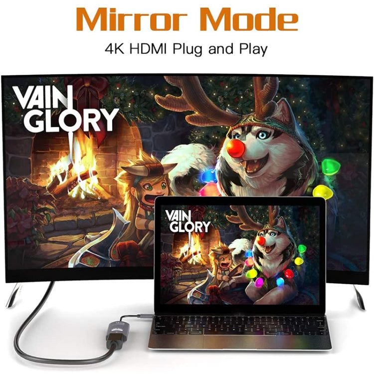 محول USB-C / Type-C ذكر إلى HDTV أنثى 4K UHD، TH001 (رمادي)، TH001 (أحمر)