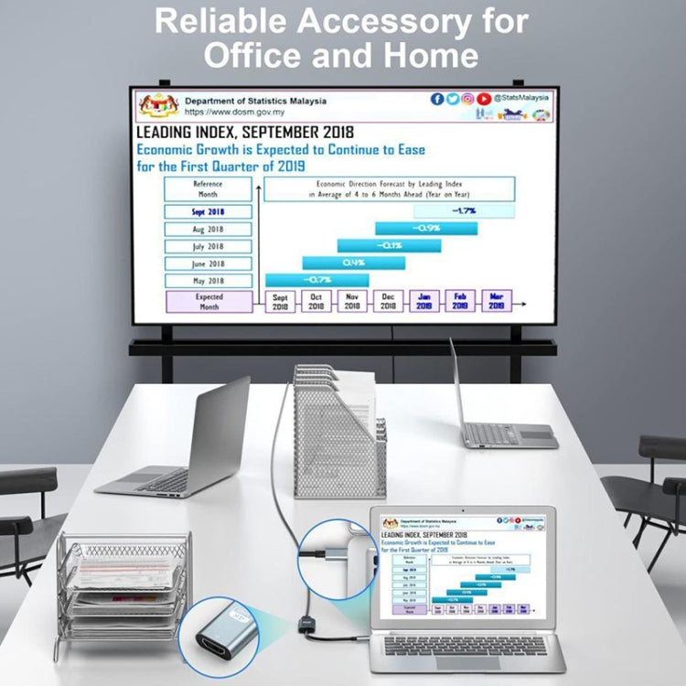 محول USB-C / Type-C ذكر إلى HDTV أنثى 4K UHD، TH001 (رمادي)، TH001 (أحمر)