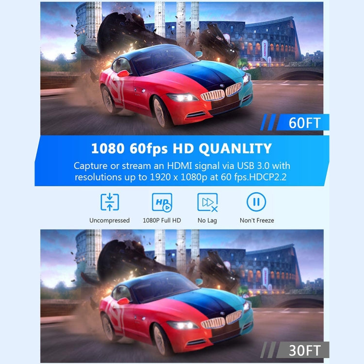 بطاقة التقاط فيديو عالية الدقة Z26A HDMI/F أنثى إلى USB 3.0/M ذكر، Z26A