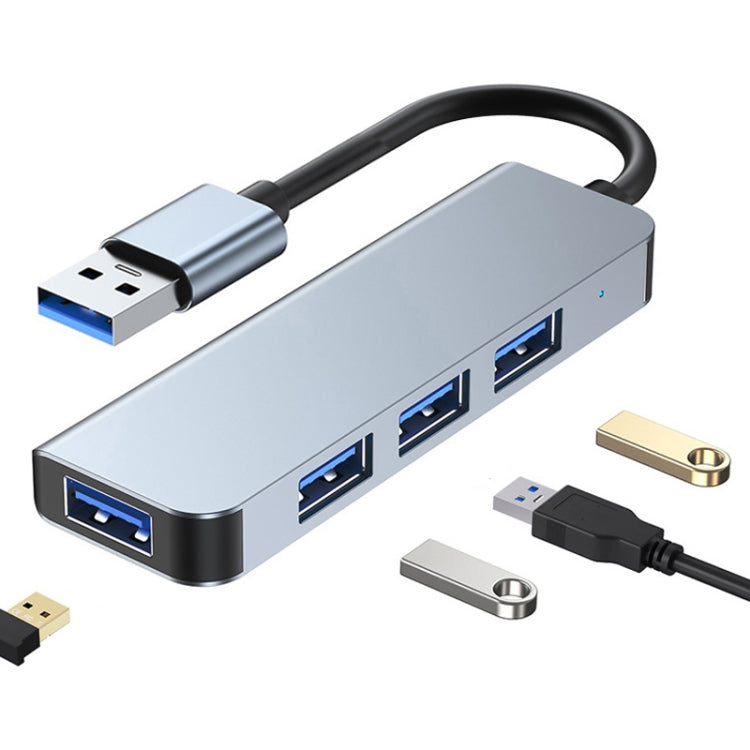 محول HUB 4 في 1 من USB إلى USB3.0x4، طول الكابل: 1.2م، BYL-2013U3 12سم