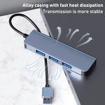 محول HUB 4 في 1 من USB إلى USB3.0x4، طول الكابل: 1.2م، BYL-2013U3 12سم