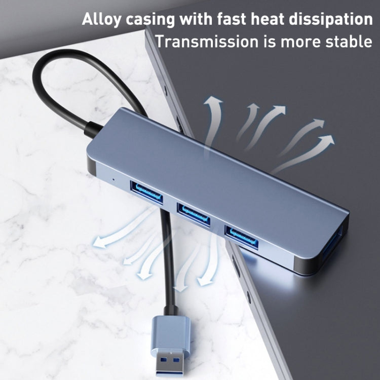 محول HUB 4 في 1 من USB إلى USB3.0x4، طول الكابل: 1.2م، BYL-2013U3 12سم