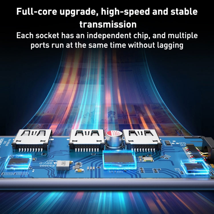 محول HUB 4 في 1 من USB إلى USB3.0x4، طول الكابل: 1.2م، BYL-2013U3 12سم
