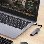 محول HUB 5 في 1 من USB إلى USB3.0+USB2.0x3+USB-C / Type-C، طول الكابل: 10سم، BYL-2301U