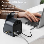محول HUB BYL-2211 10 في 1 USB-C / Type-C، يدعم شاحن الهاتف، BYL-2211