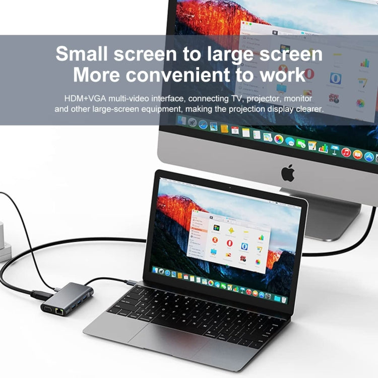 محول محطة إرساء USB BYL-2111U3 7 في 1 USB-C / Type-C إلى USB، BYL-2111U3