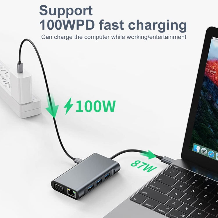 محول محطة إرساء USB BYL-2111U3 7 في 1 USB-C / Type-C إلى USB، BYL-2111U3