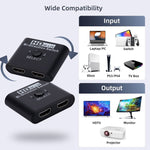 مفتاح HDMI ثنائي الاتجاه 2 في 1 فيديو HD 4K، SL