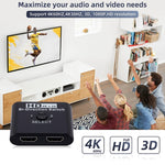مفتاح HDMI ثنائي الاتجاه 2 في 1 فيديو HD 4K، SL